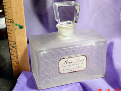 Empty Tendre POISON Perfume Bottle Christian Dior Retro Glass 